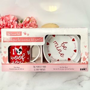 ❗️NIB❗️PET LOVER’S VALENTINE CERAMIC MUG & BOWL SET by ZAKI!